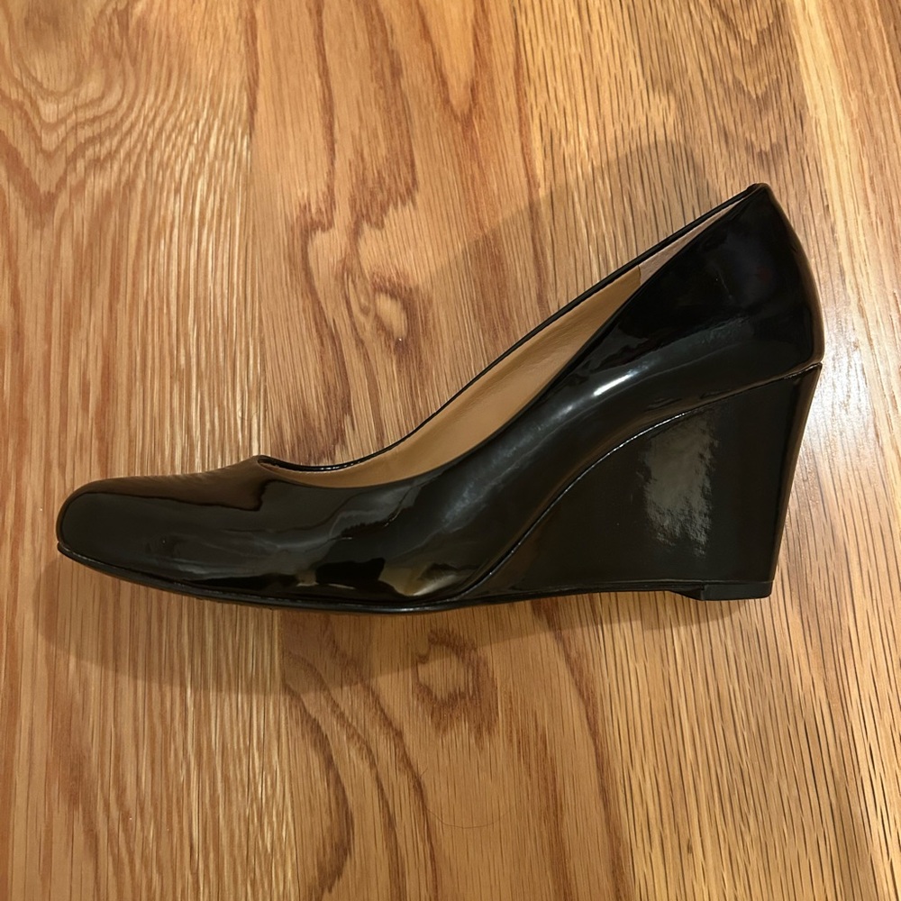 GUC J. Crew Black Wedges, 6.5 - Picture 6 of 6